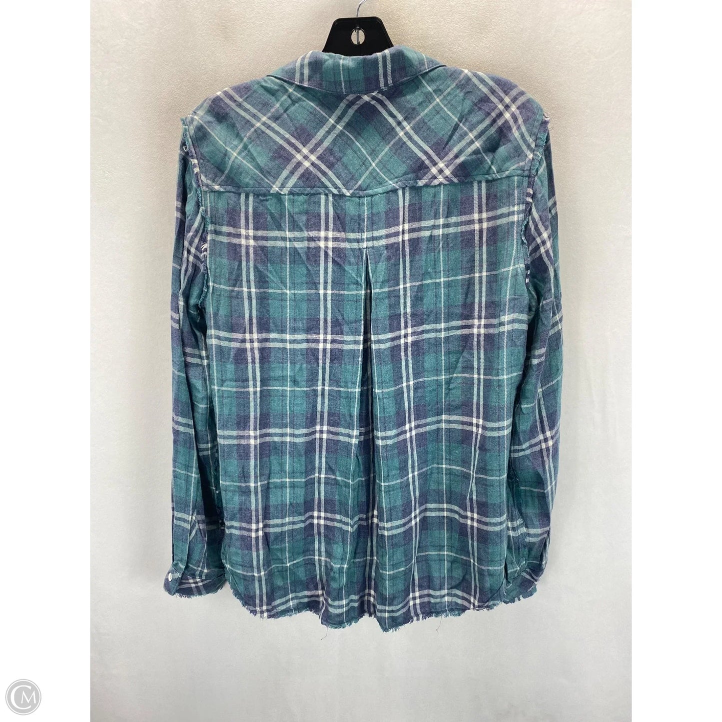 Top Long Sleeve By Bella Dahl In Plaid Pattern, Size: S