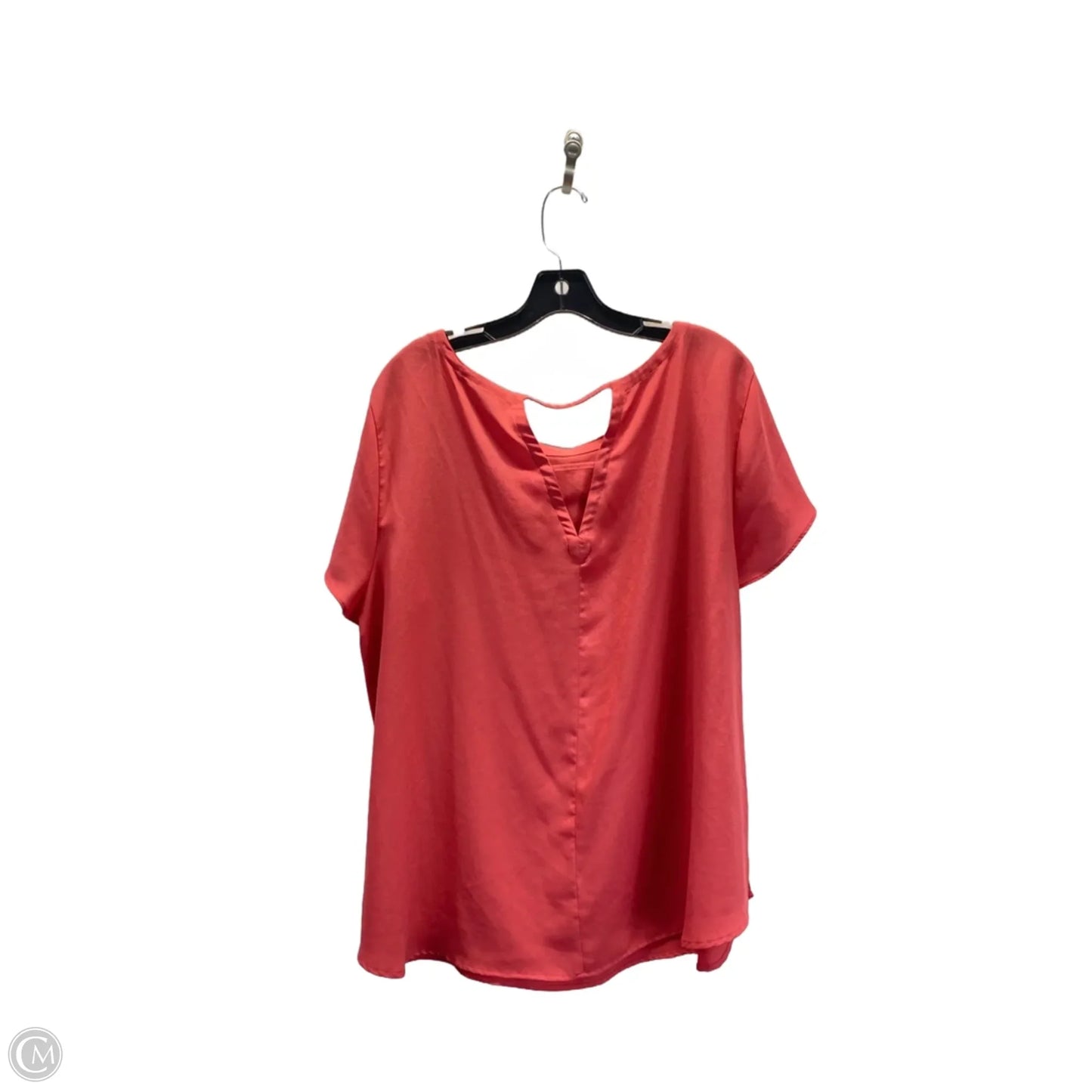 Top Short Sleeve By Loft In Coral, Size: 22