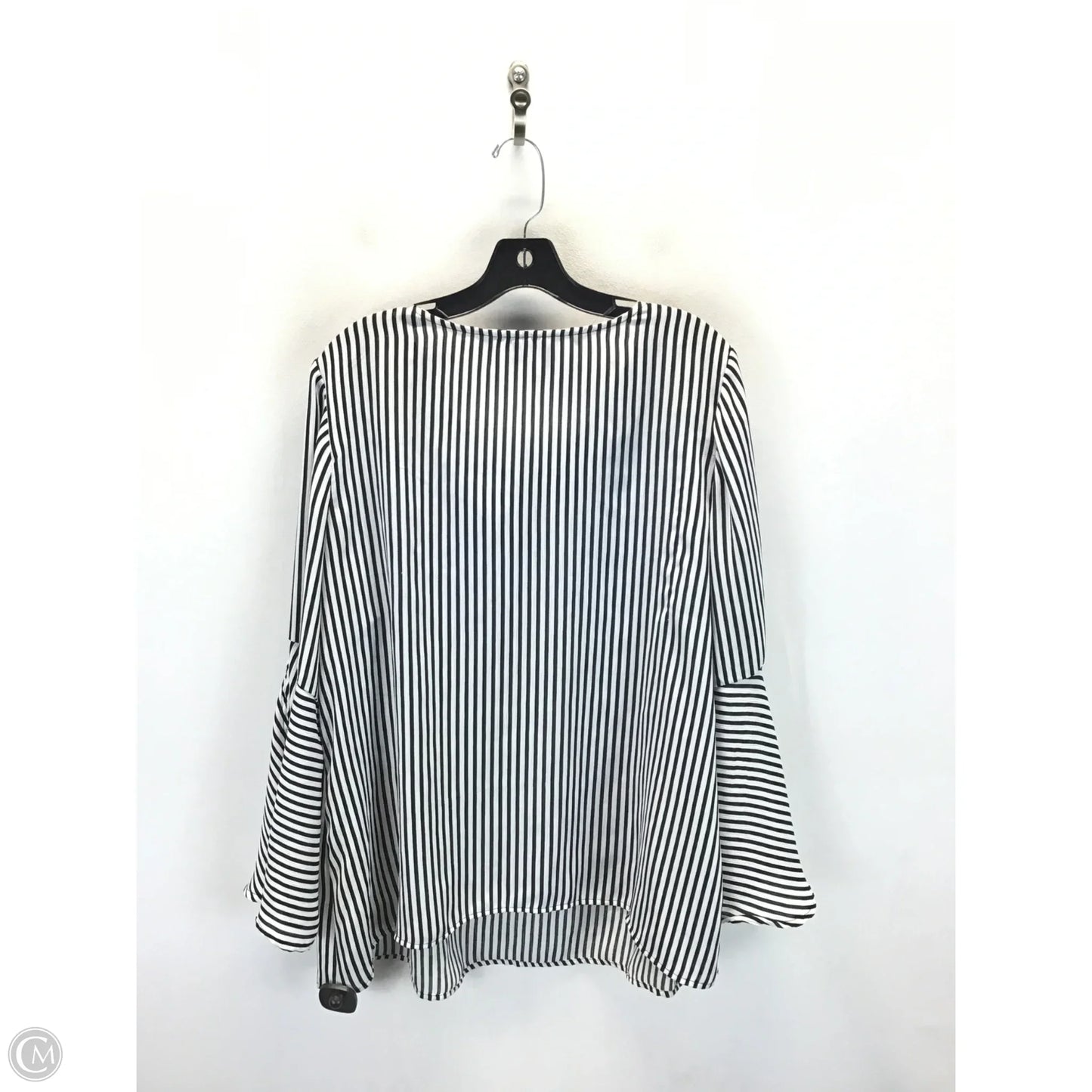 Top Long Sleeve By Roz And Ali In Striped Pattern, Size: 1x