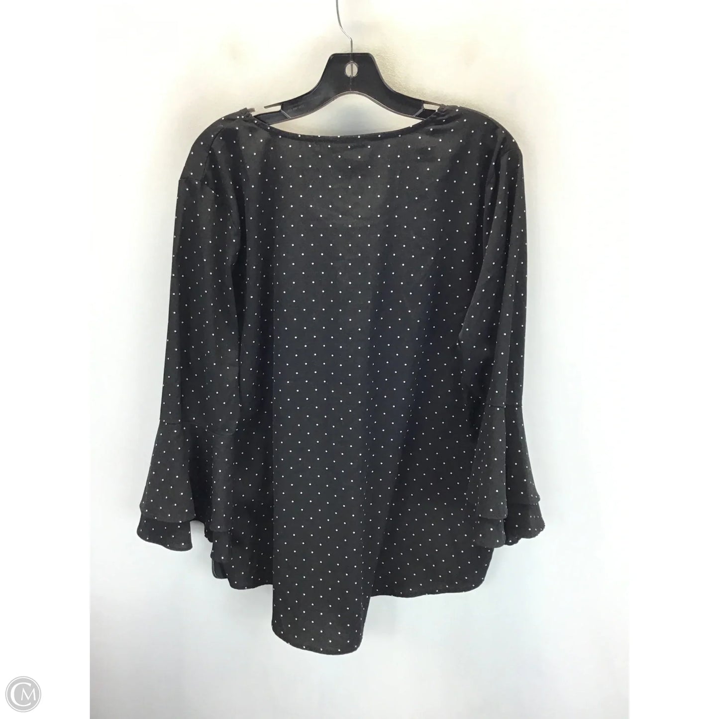 Top Long Sleeve By Liz Claiborne In Polkadot Pattern, Size: Xl