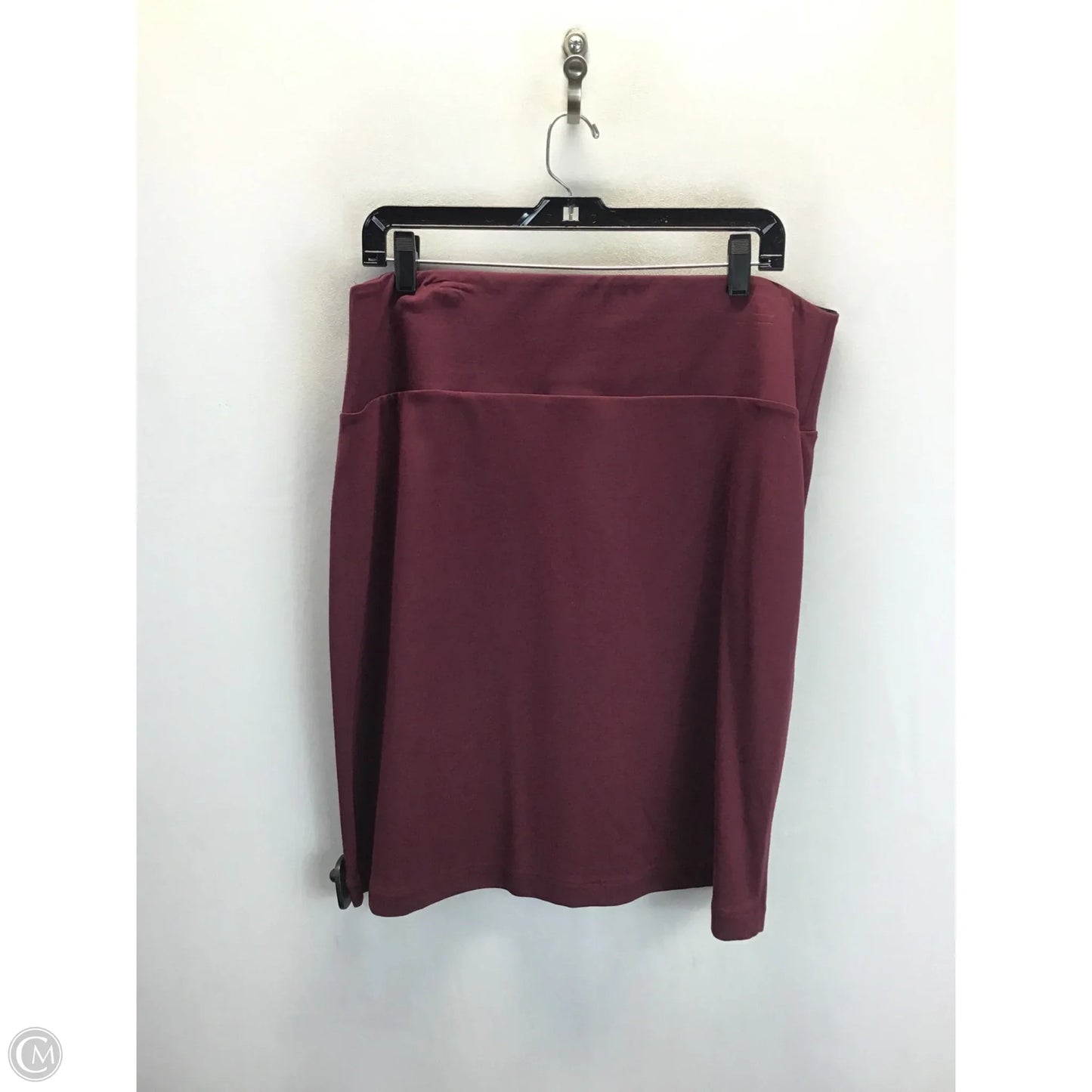Skirt Midi By Apt 9 In Maroon, Size: Xl