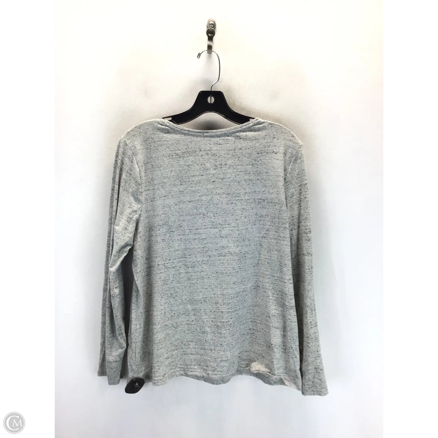 Top Long Sleeve By Croft And Barrow In Grey, Size: Xl