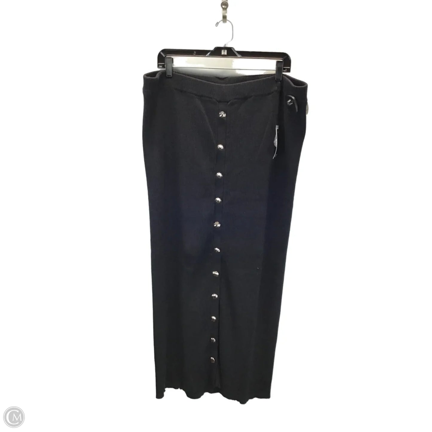 Skirt Midi By Eloquii In Black & Gold, Size: 1x