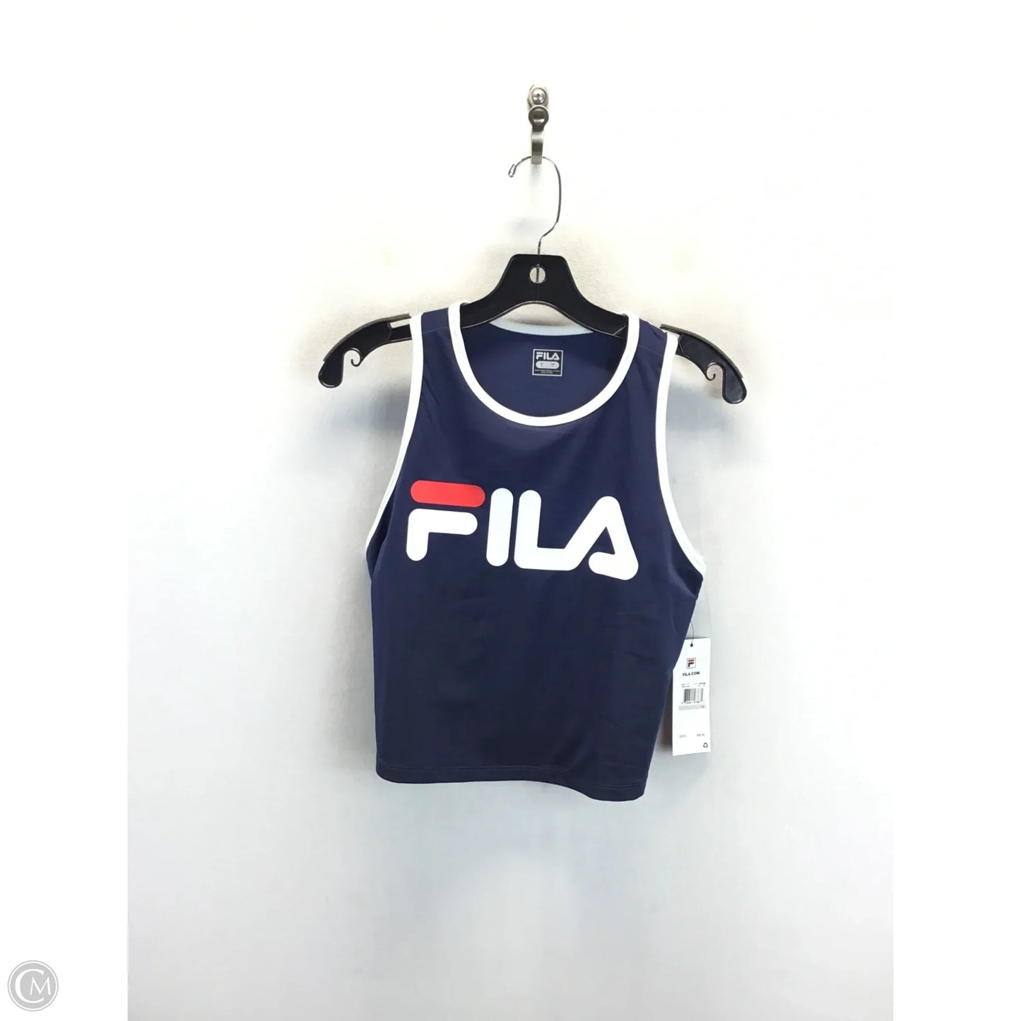 Athletic Tank Top By Fila In Blue & Red & White, Size: 1x