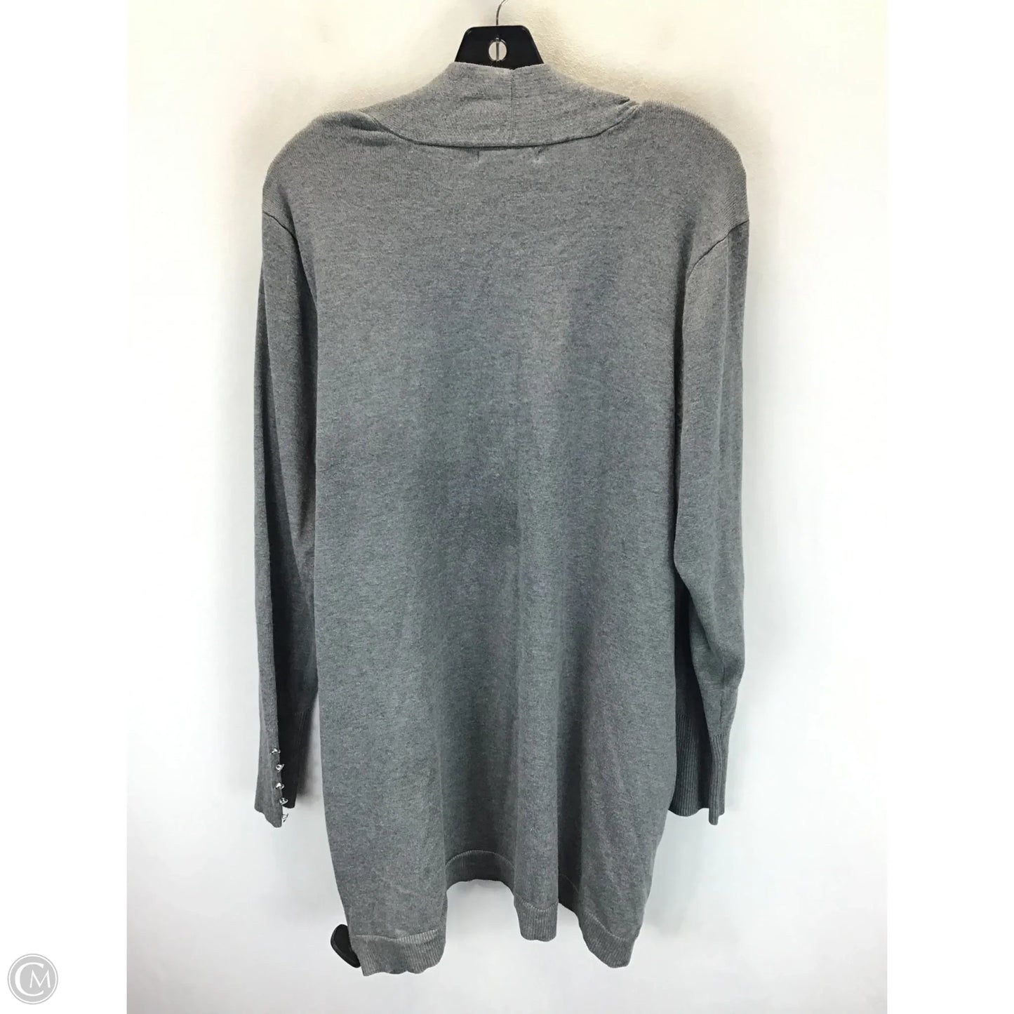 Sweater Cardigan By 89th And Madison In Grey, Size: 2x