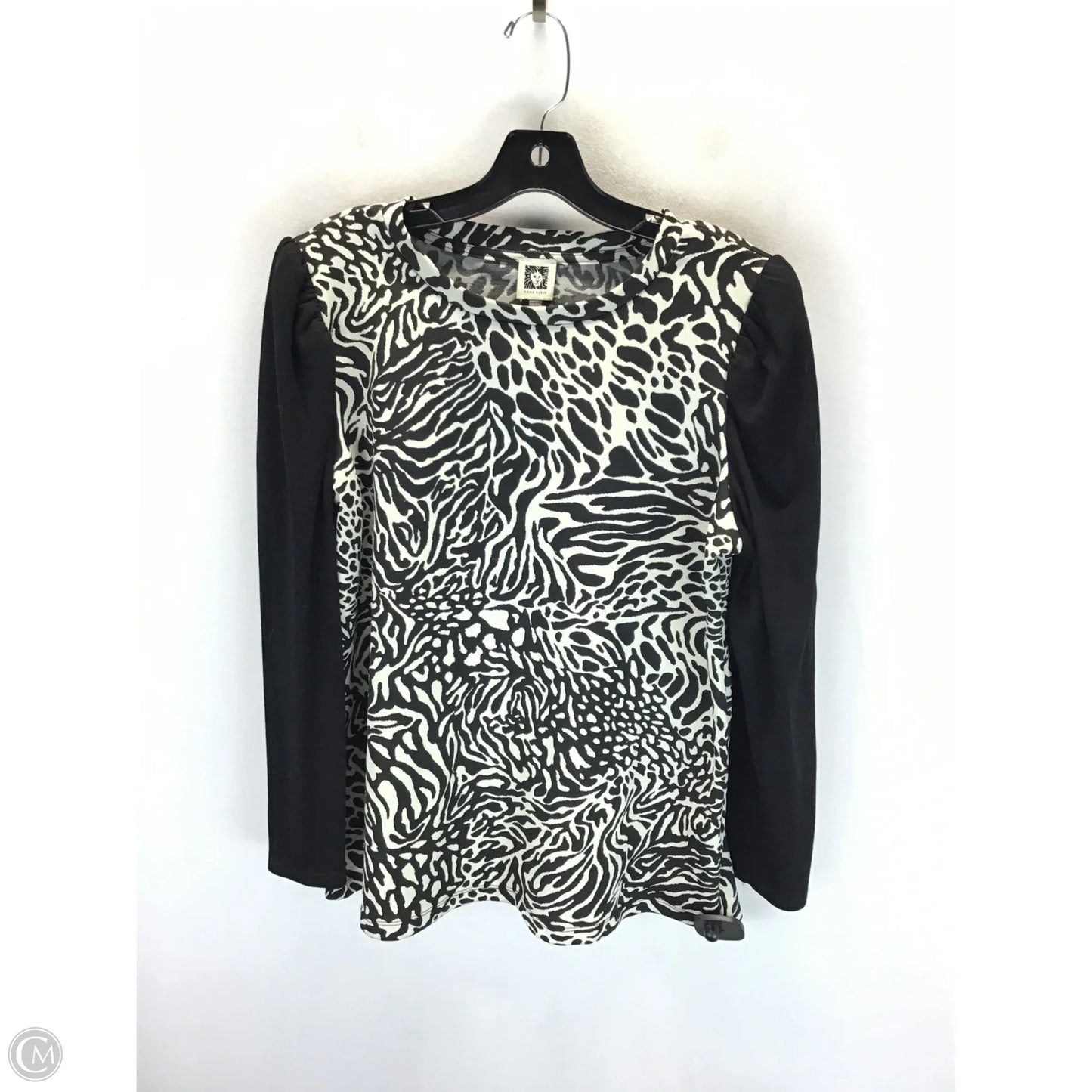 Top Long Sleeve By Anne Klein In Animal Print, Size: L