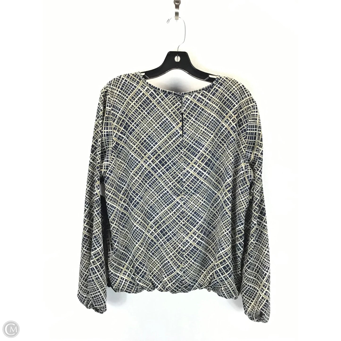 Top Long Sleeve By Tommy Hilfiger In Blue & Tan, Size: Xl