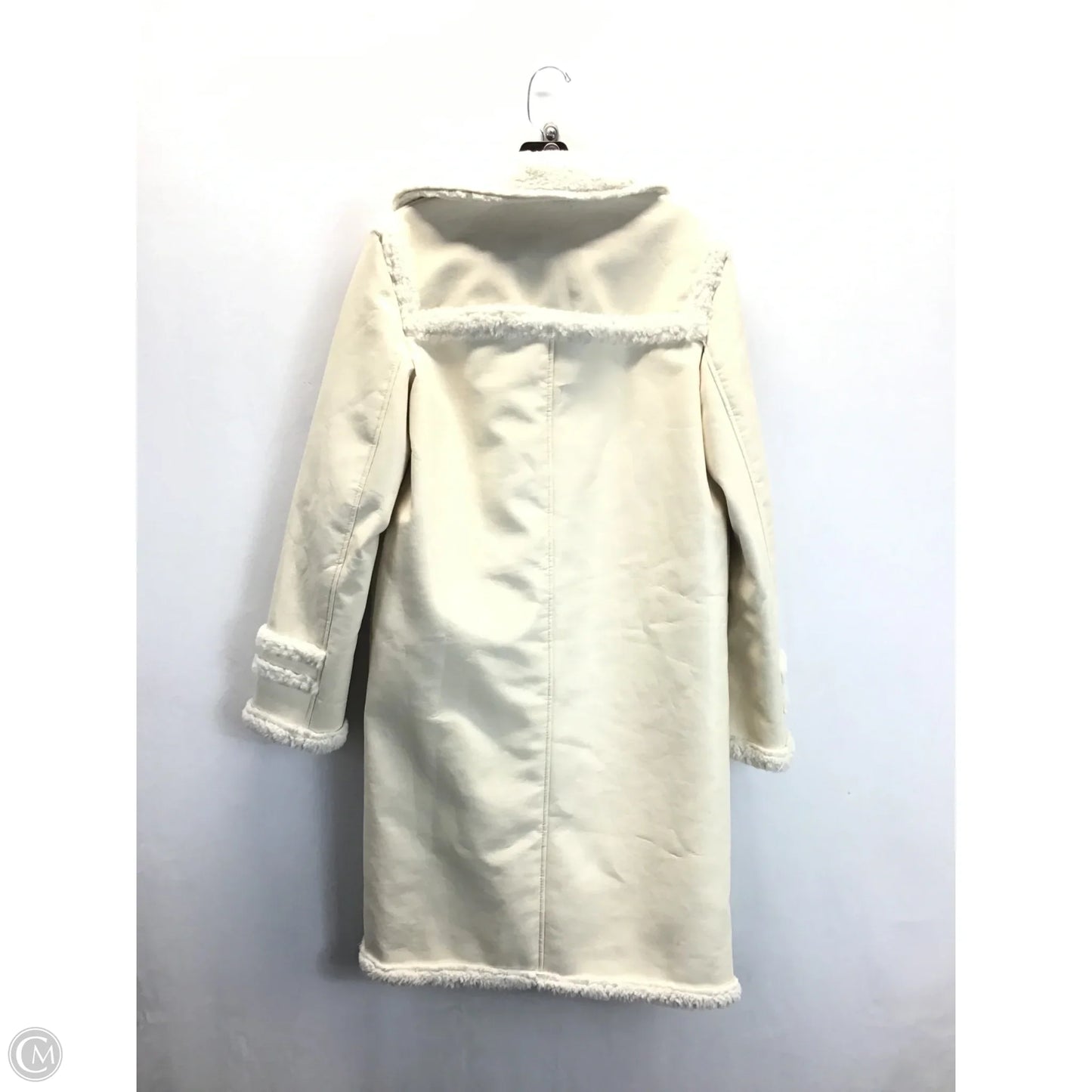 Coat Faux Fur & Sherpa By Shein In Cream, Size: 6