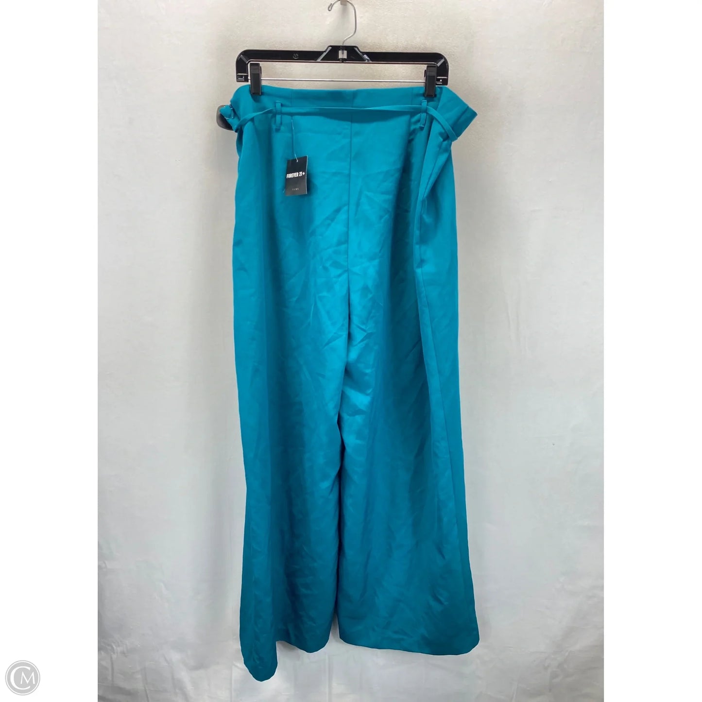 Pants Wide Leg By Forever 21 In Teal, Size: 1x