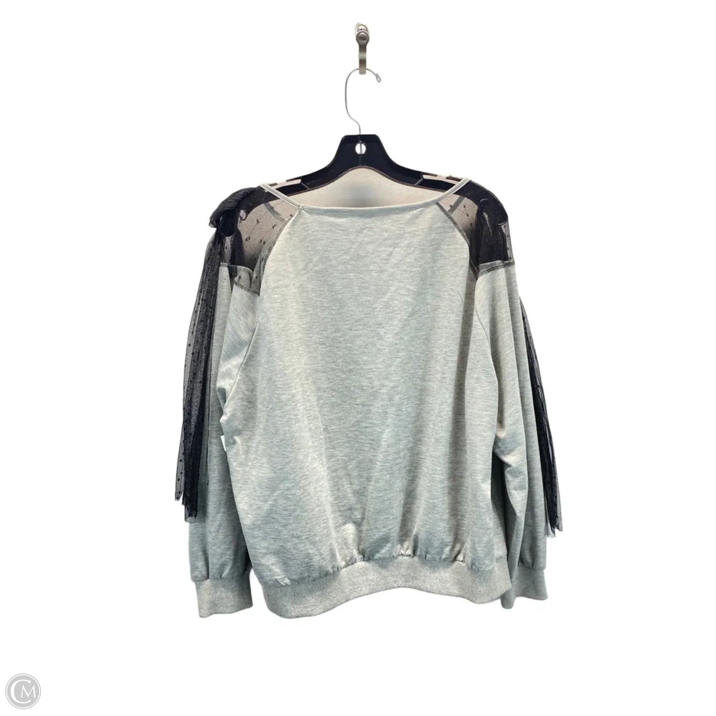 Top Long Sleeve By Shein In Grey, Size: Xl