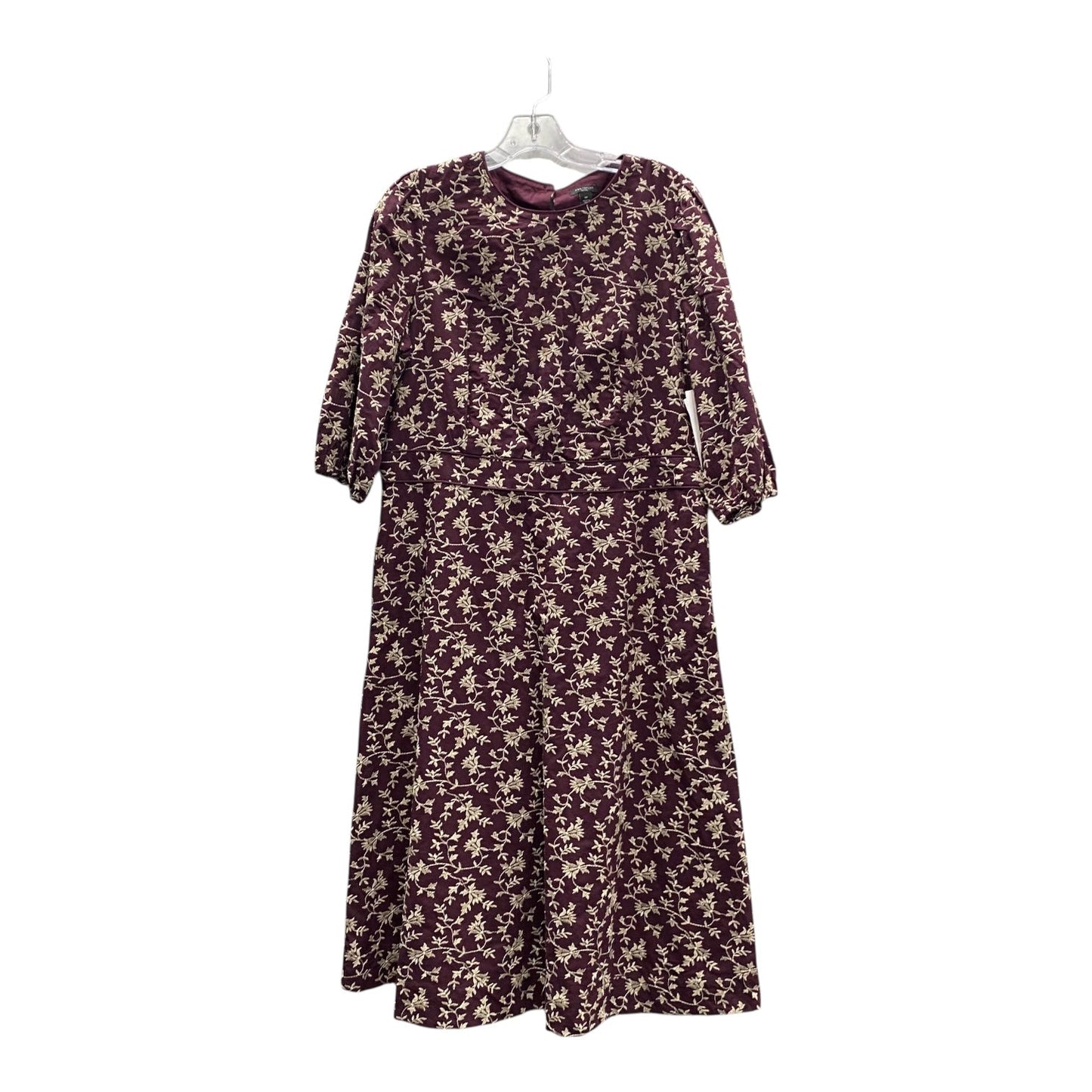 Dress Work By Ann Taylor In Maroon, Size:Lp