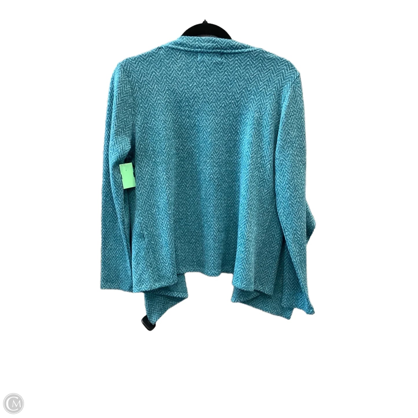 Cardigan Designer By Karl Lagerfeld In Teal, Size: S