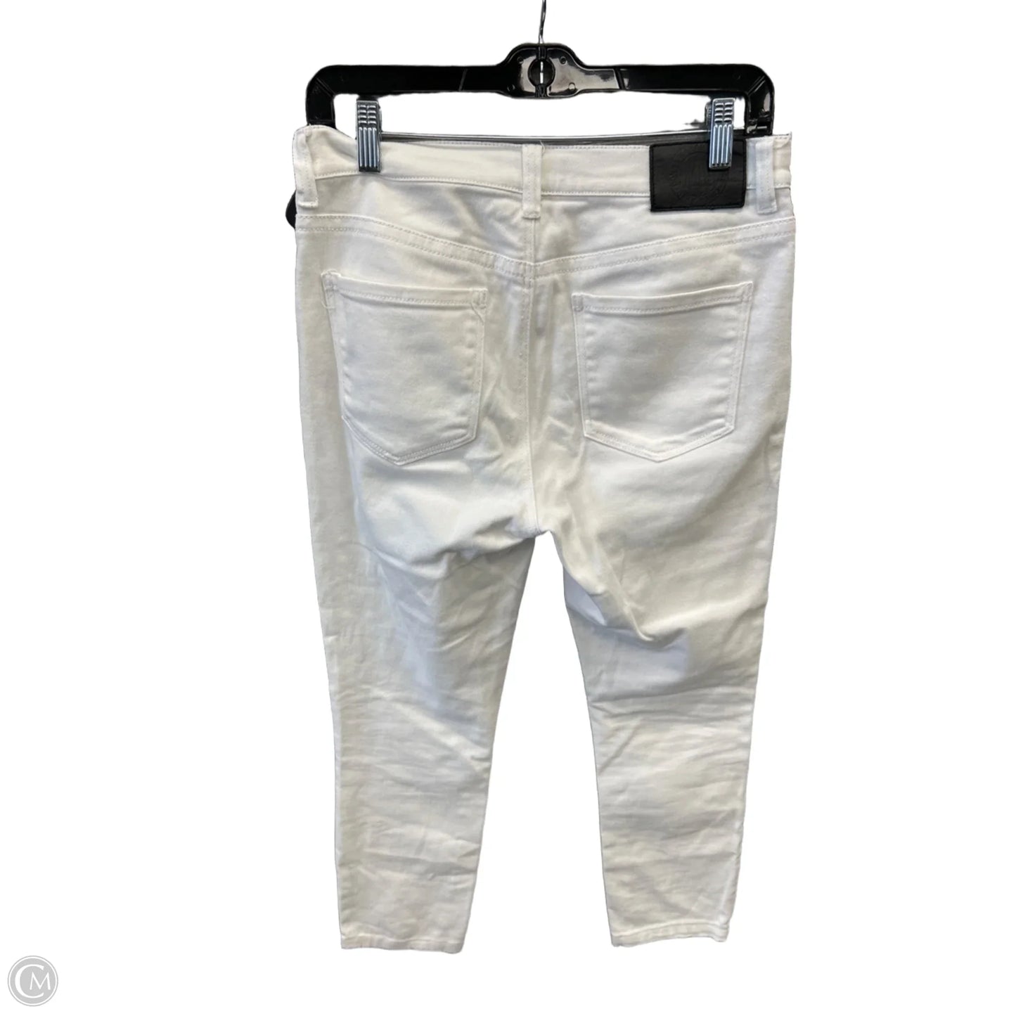 Jeans Cropped By Dkny In White Denim, Size: 4