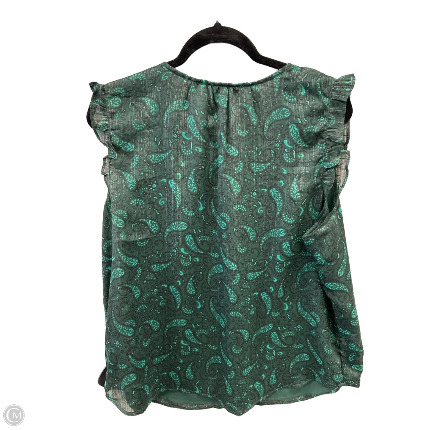 Blouse Sleeveless By Loft In Green, Size: Xl