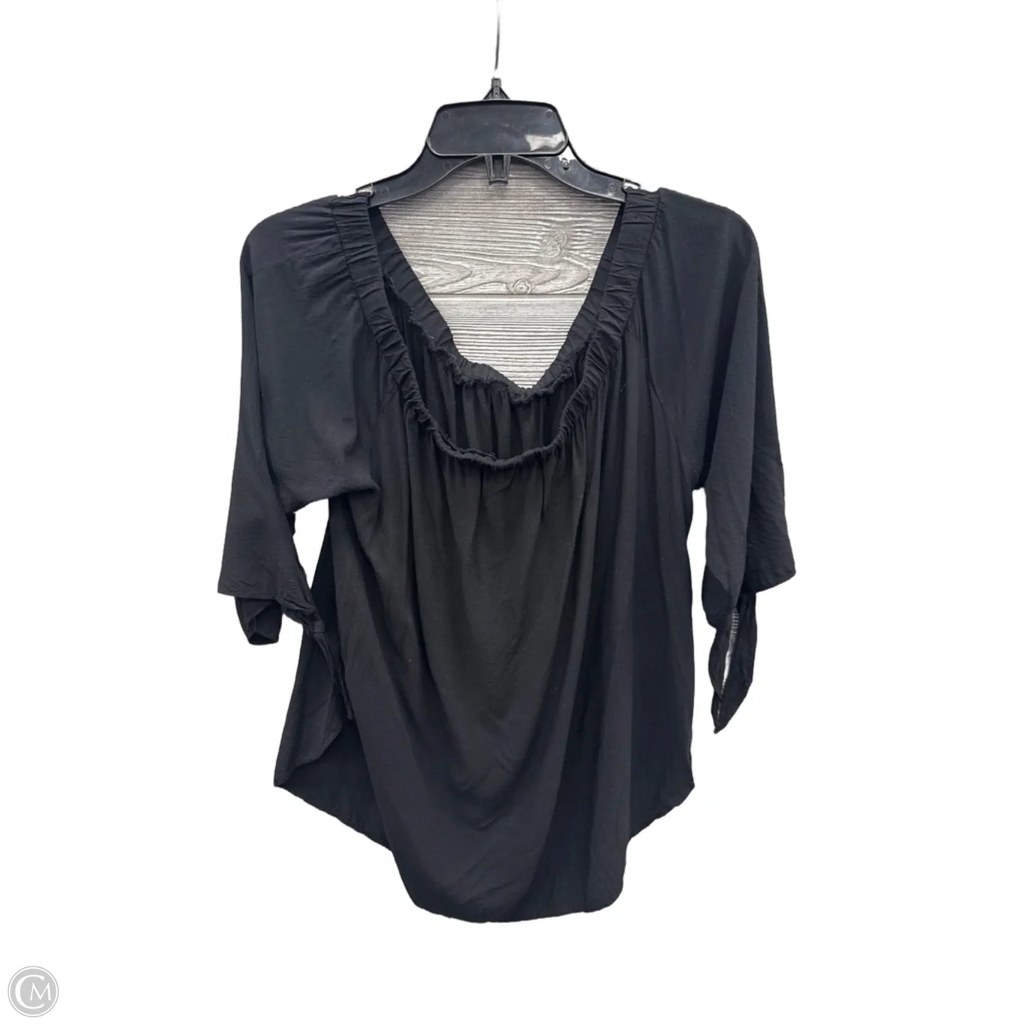 Top Short Sleeve By Cme In Black, Size: Xl