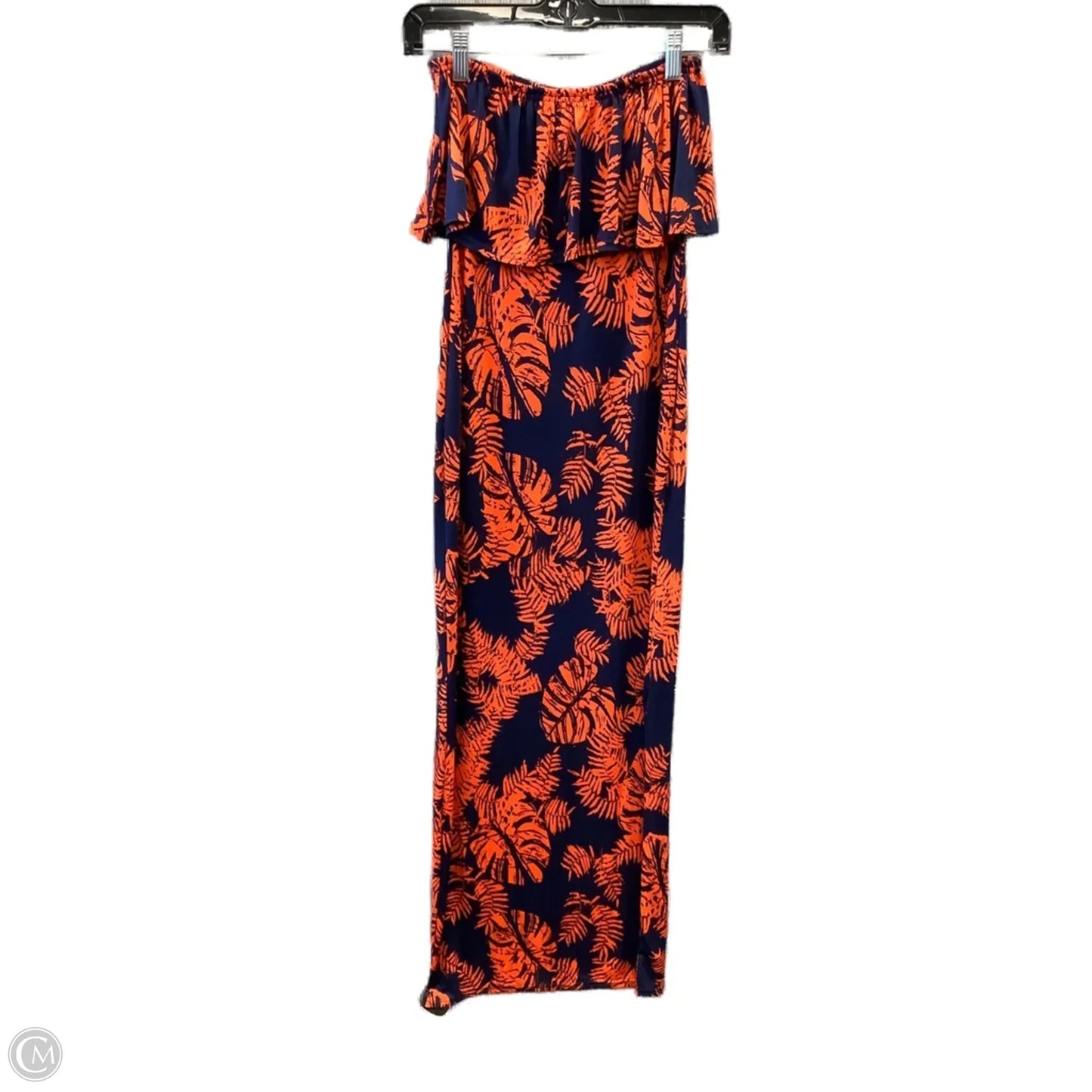 Dress Casual Maxi By Boohoo Boutique In Blue & Orange, Size: S