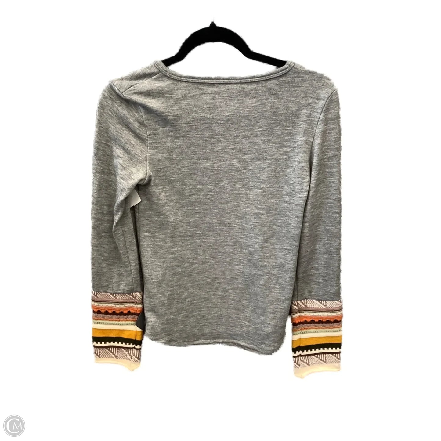 Top Long Sleeve By Easel In Grey, Size: S