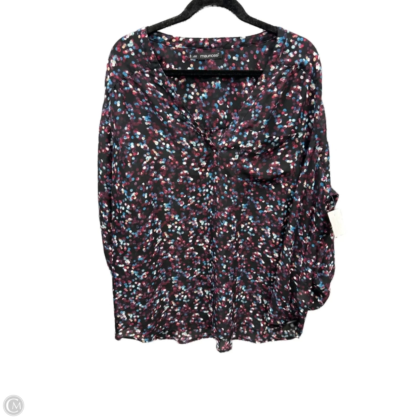 Top Long Sleeve By Maurices In Black, Size: 3x