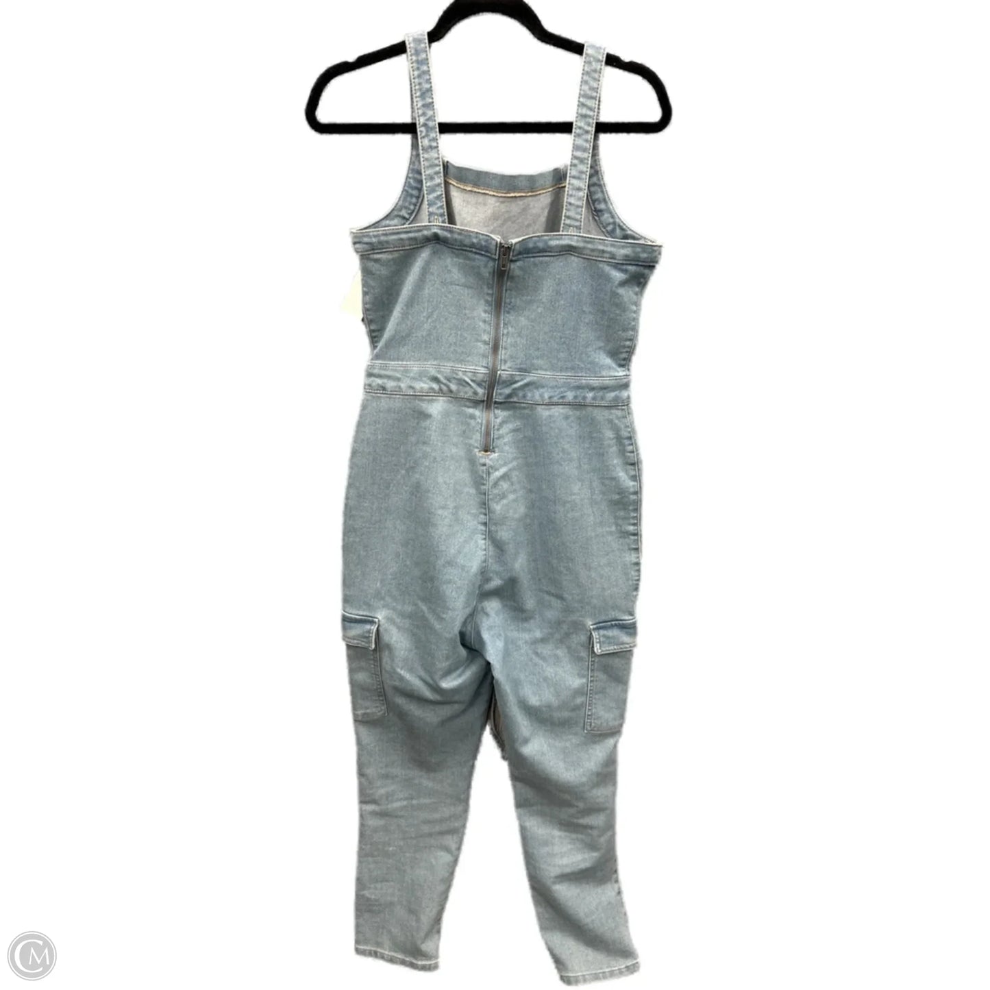 Jumpsuit By Clothes Mentor In Blue Denim, Size: L