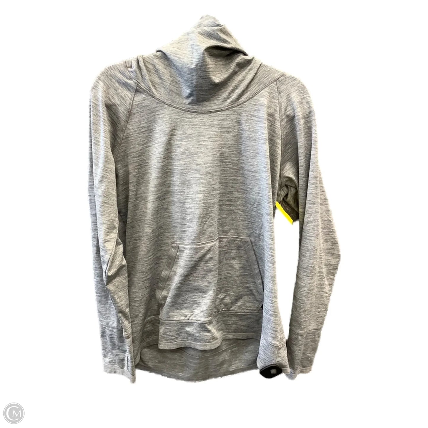 Athletic Top Long Sleeve Collar By Rbx In Grey, Size: L