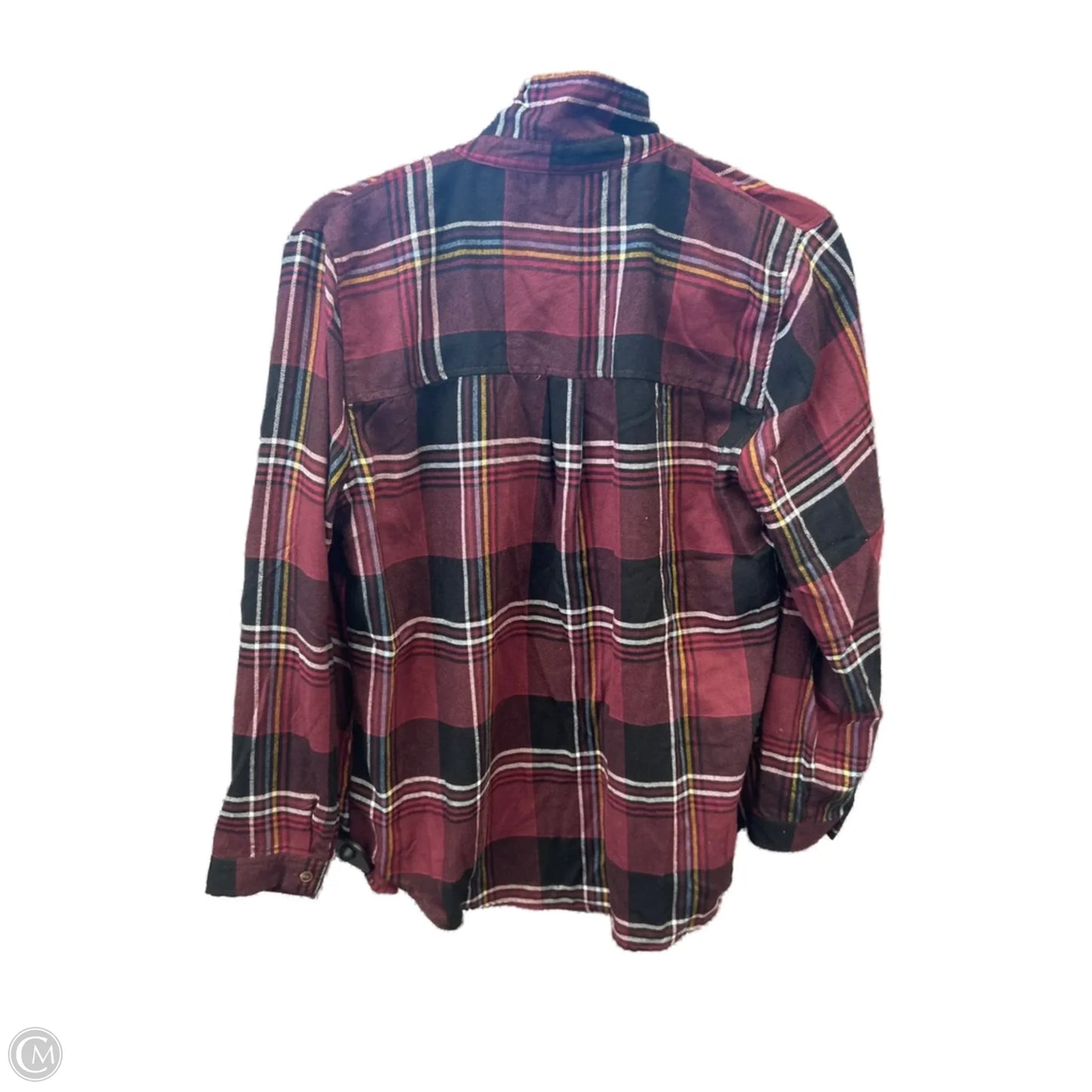 Top Long Sleeve By Pink Rose In Maroon, Size: L
