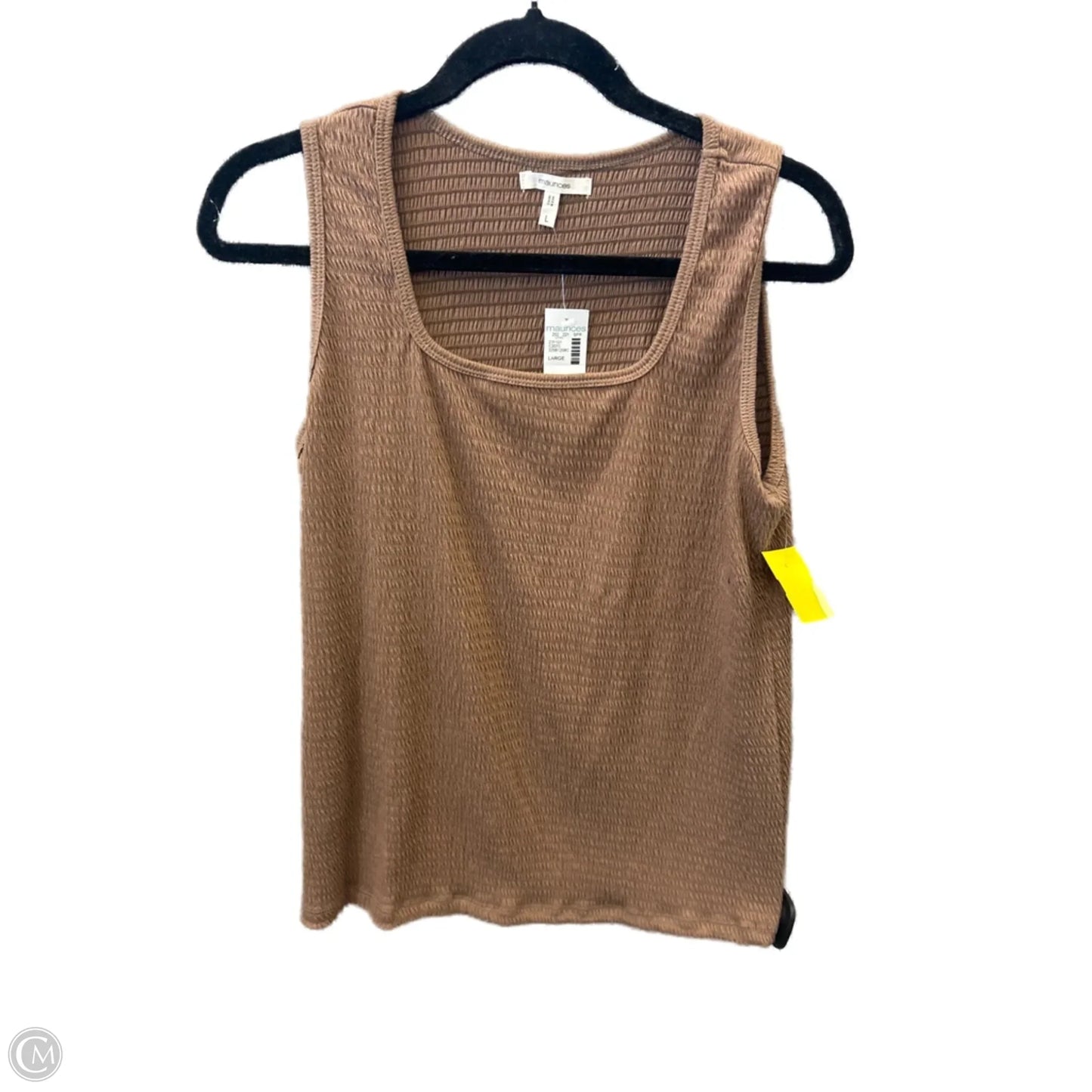Top Sleeveless By Maurices In Brown, Size: L
