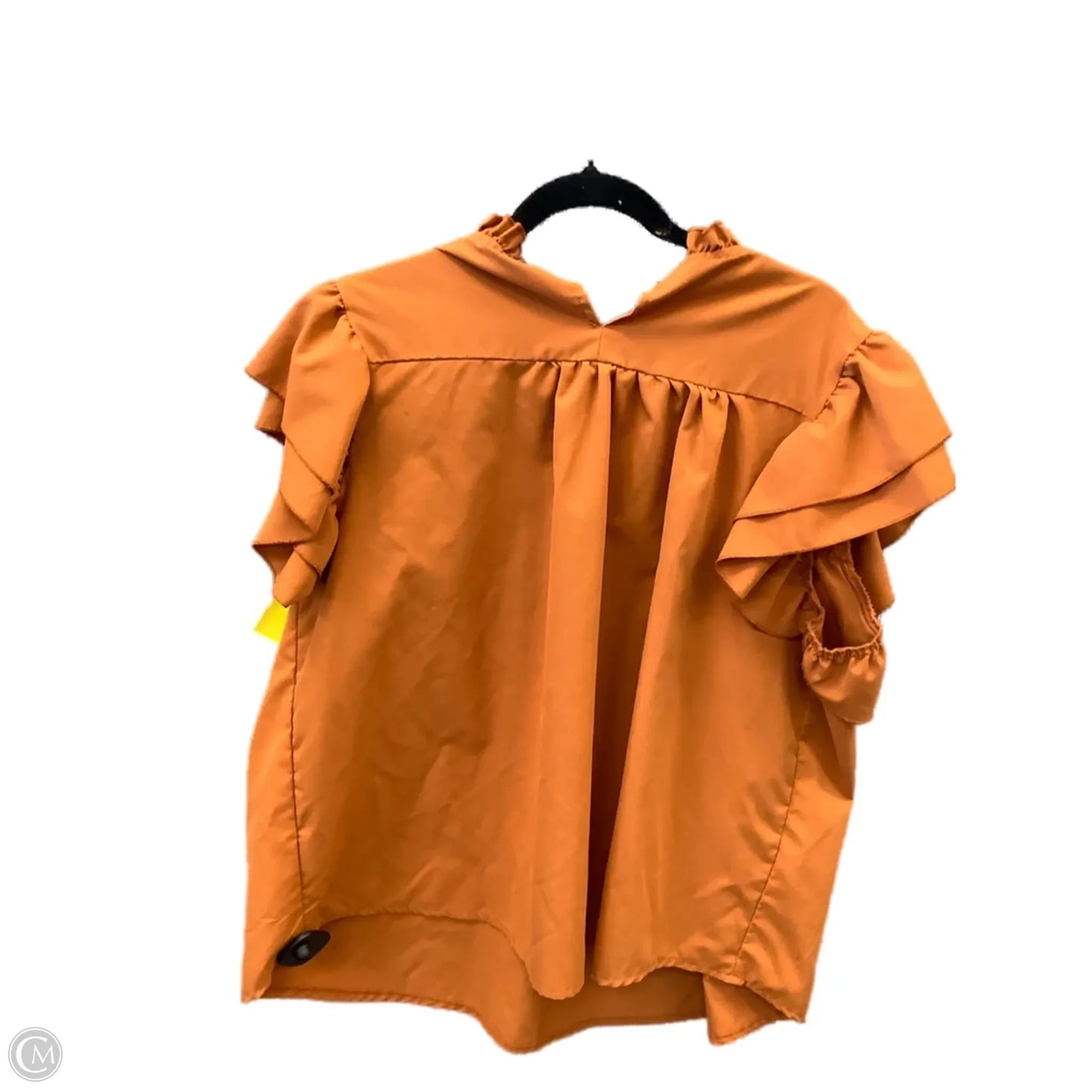 Top Short Sleeve By Shein In Orange, Size: 2x