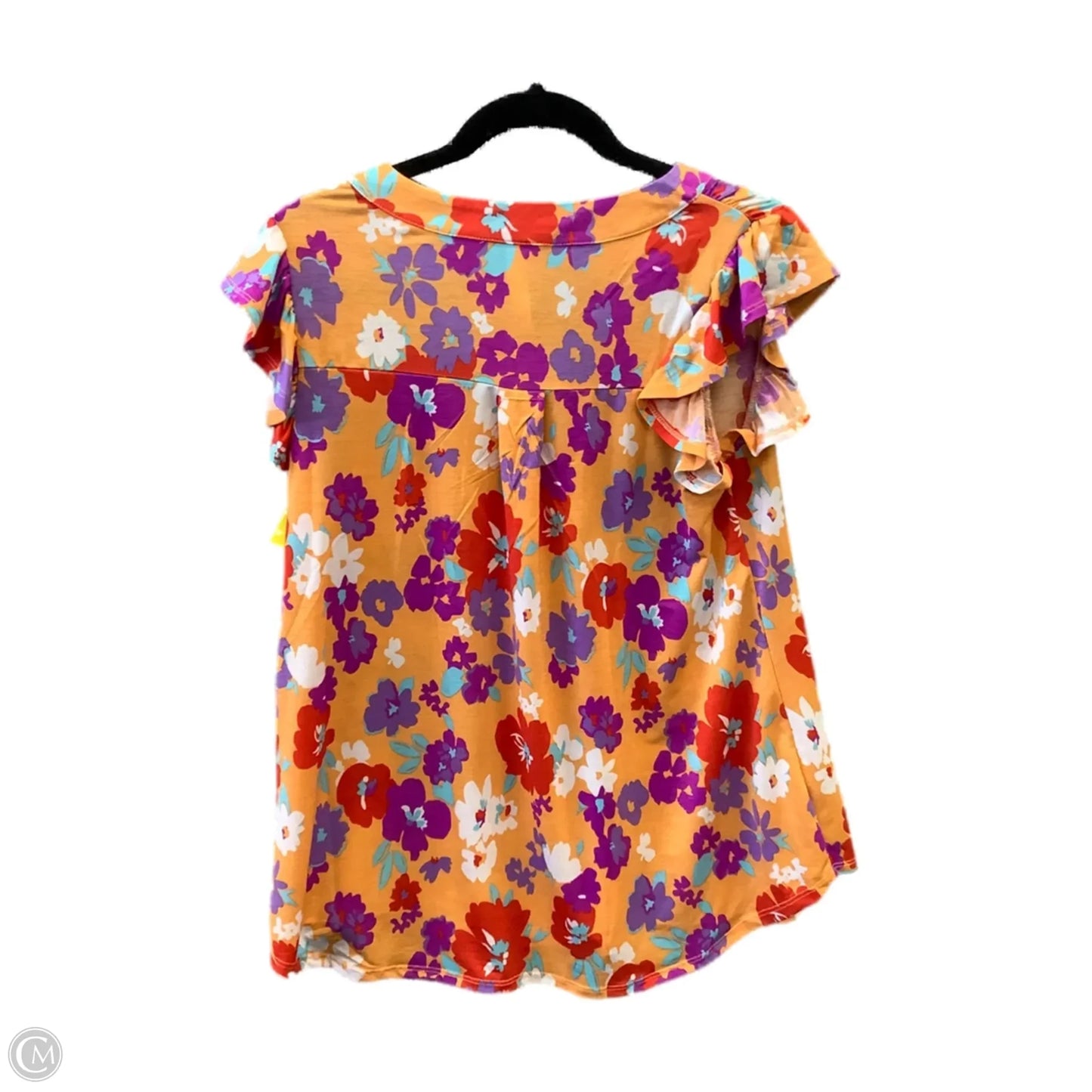Blouse Short Sleeve By Dear Scarlett In Orange, Size: M