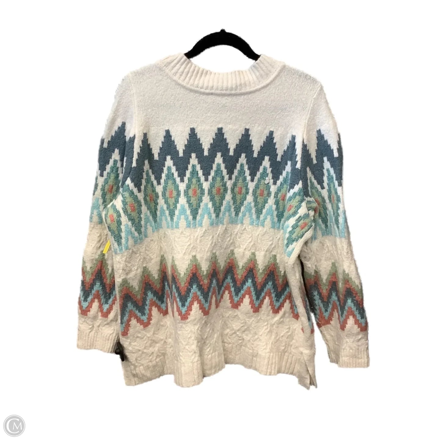 Sweater By Talbots In White, Size: 1x