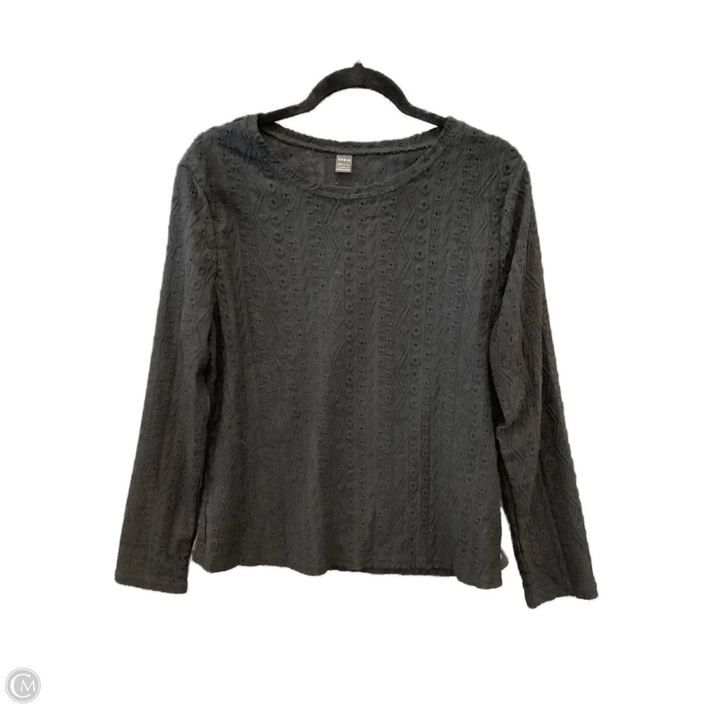 Top Long Sleeve By Shein In Black, Size: L