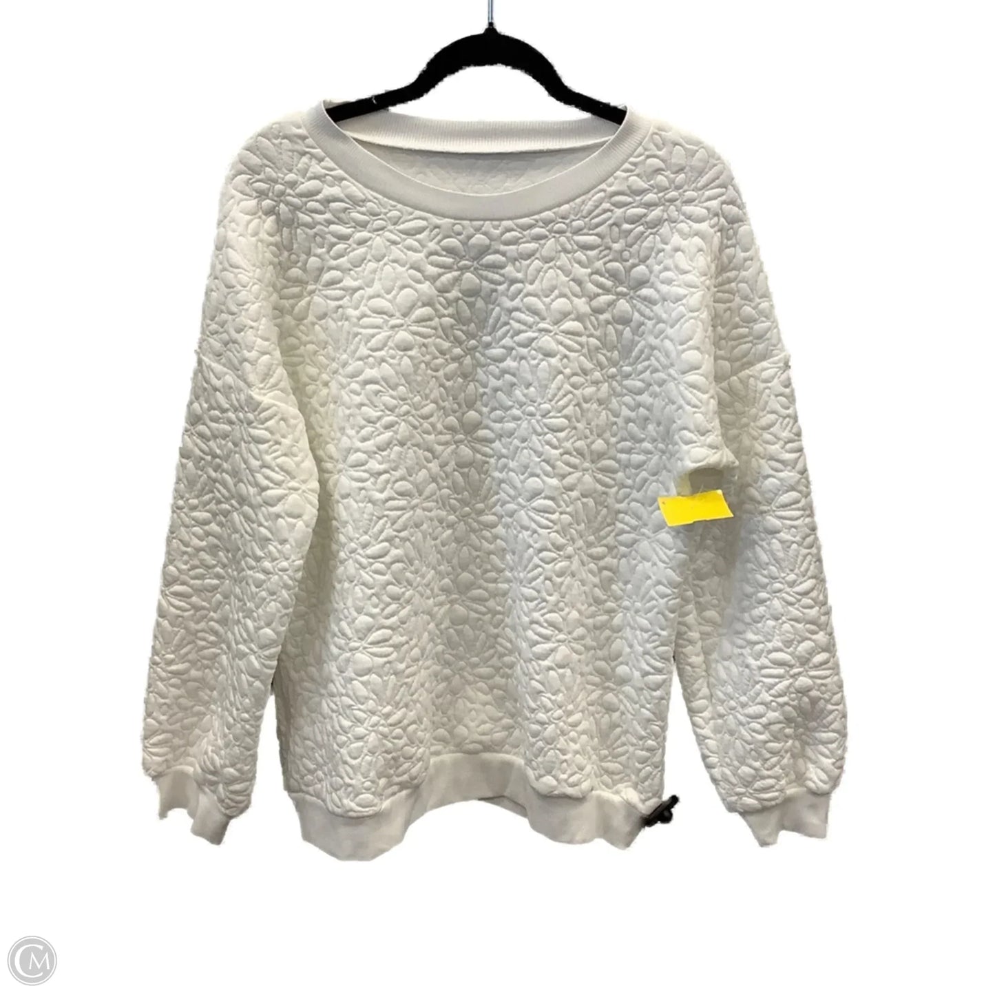 Top Long Sleeve By Clothes Mentor In White, Size: S