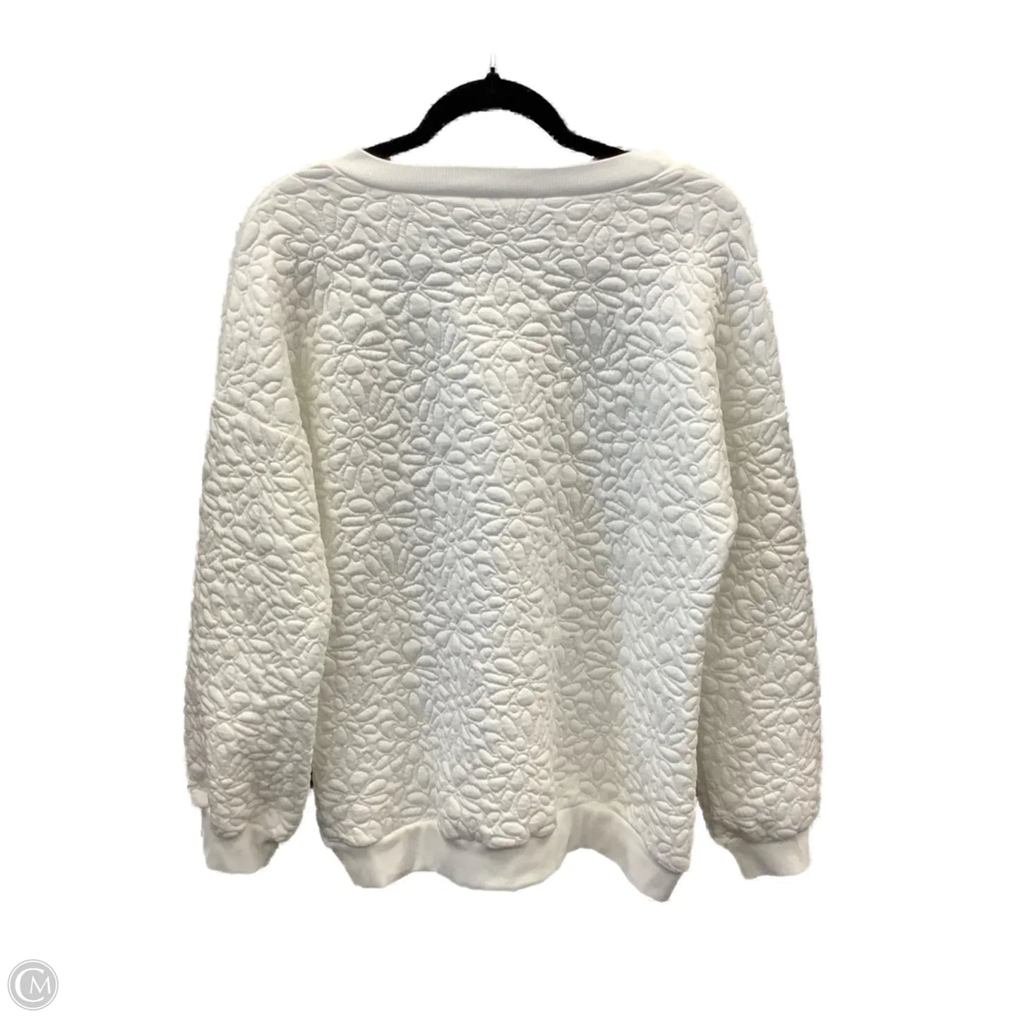 Top Long Sleeve By Clothes Mentor In White, Size: S