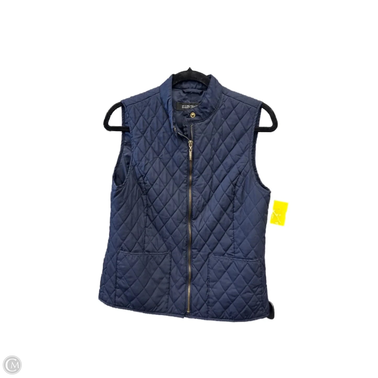 Vest Puffer & Quilted By Ellen Tracy In Navy, Size: S