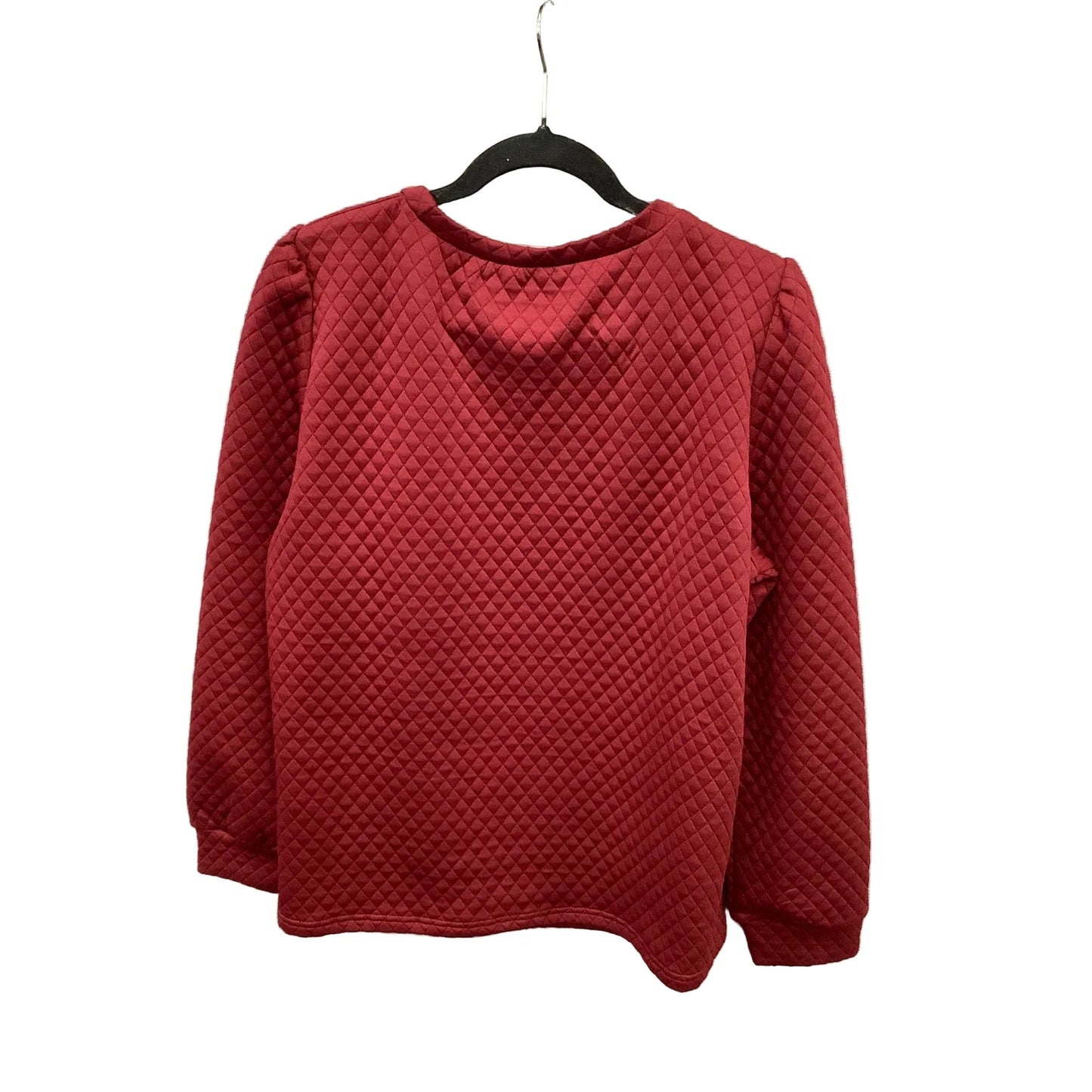 Top Long Sleeve By Shein In Red, Size: Xl