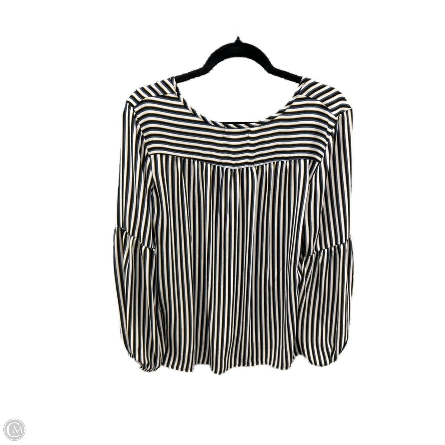 Top Long Sleeve By Liz Claiborne In Striped Pattern, Size: M