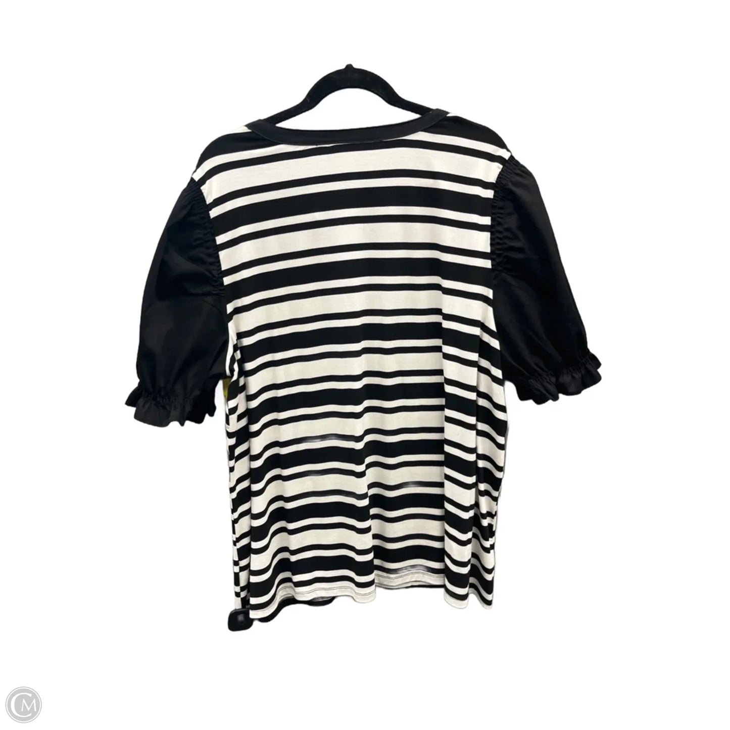 Top Short Sleeve By Cato In Black & White, Size: 3x