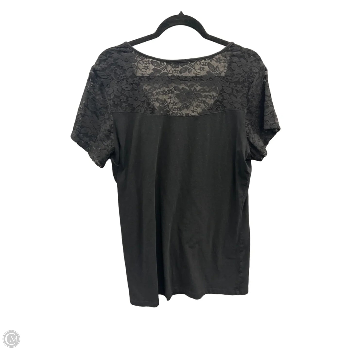 Top Short Sleeve By Ambiance Apparel In Black, Size: 3x