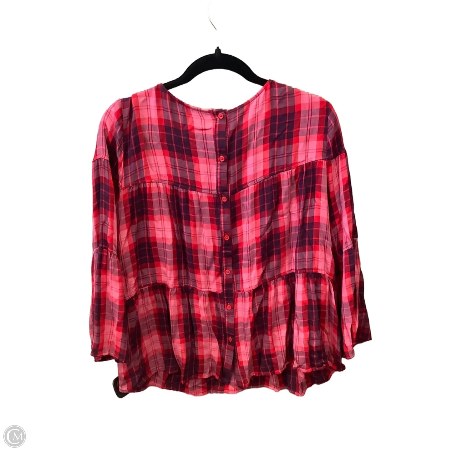 Top Long Sleeve By Ana In Red, Size: L