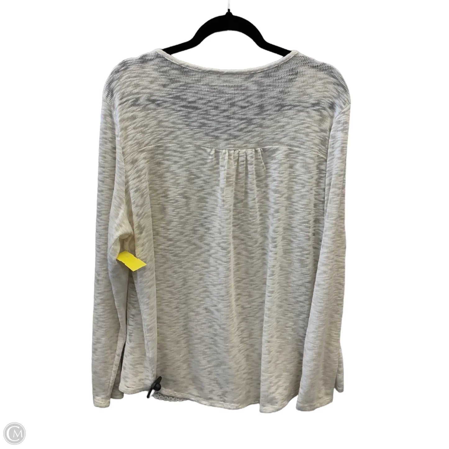 Top Long Sleeve By Cato In Cream, Size: 1x