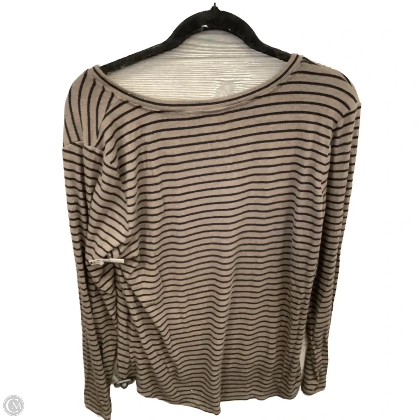 Top Long Sleeve By Cabi In Striped Pattern, Size: L