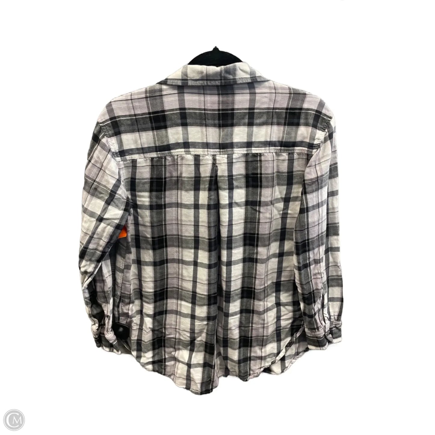 Top Long Sleeve By American Eagle In Black & White, Size: M