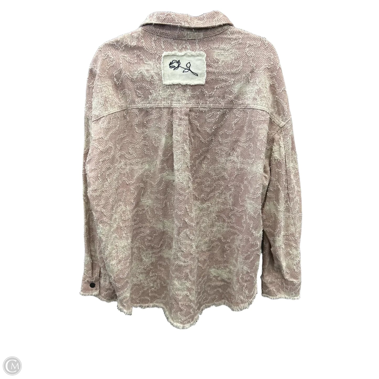 Jacket Shirt By Pol In Pink, Size: M