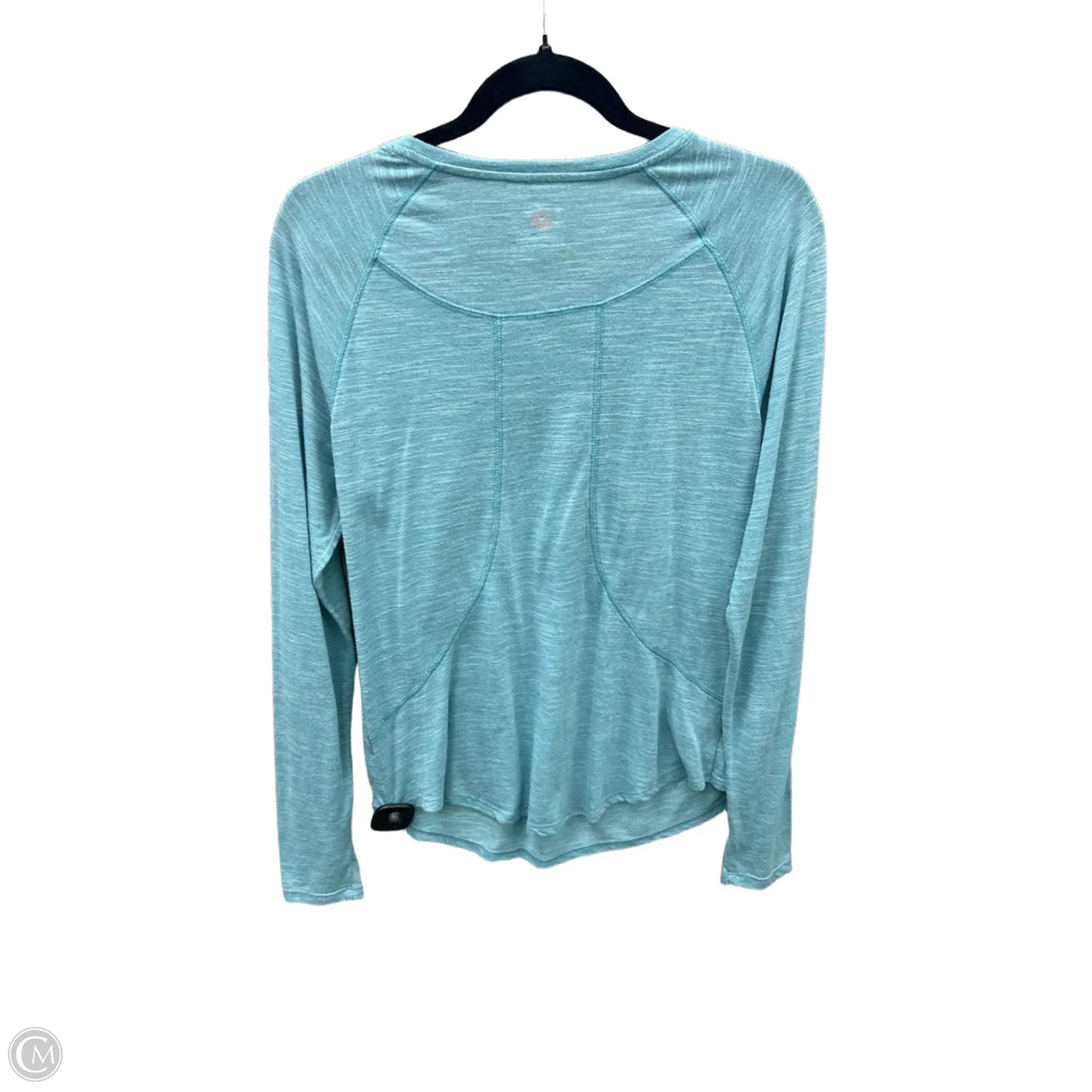 Athletic Top Long Sleeve Collar By Tek Gear In Blue, Size: M