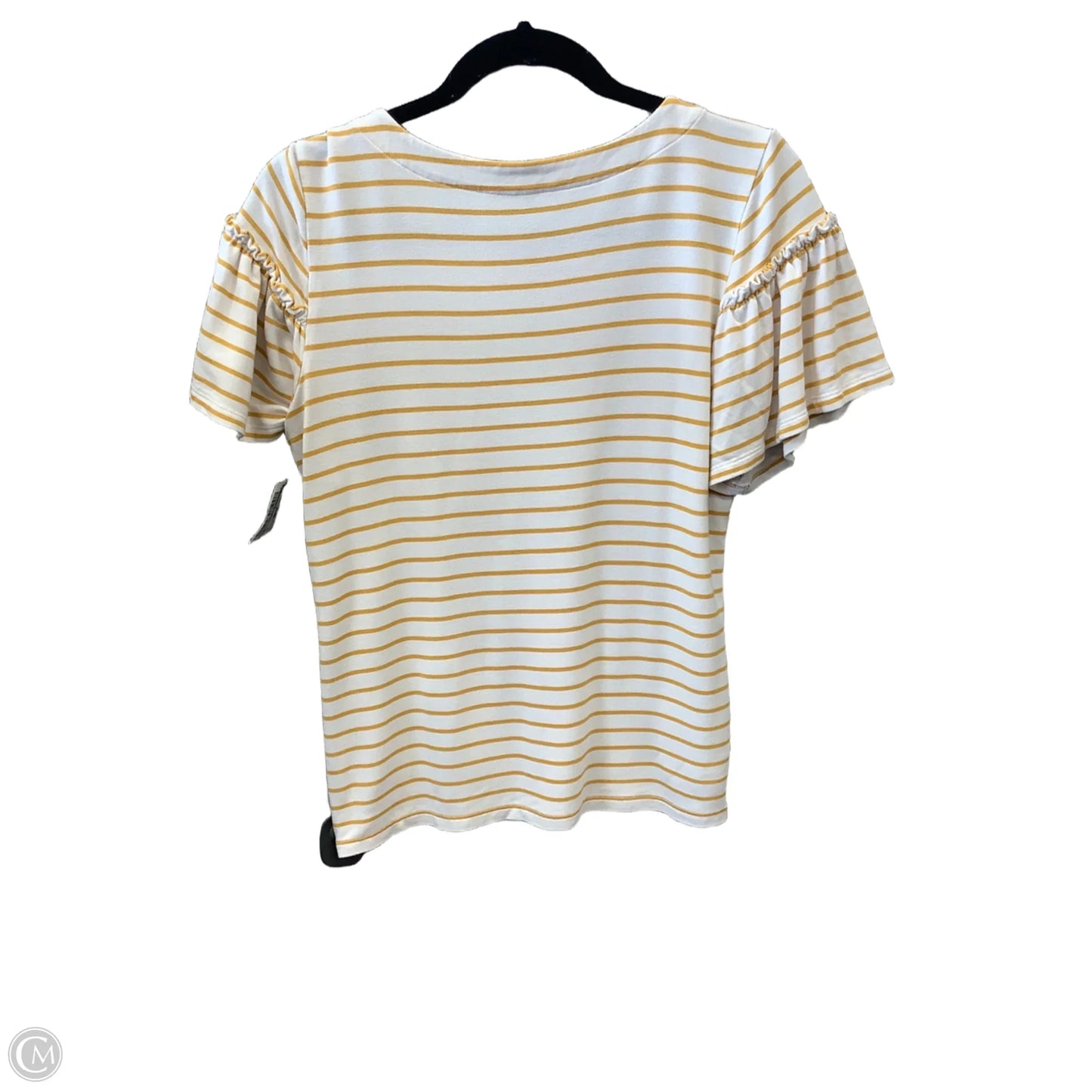 Top Short Sleeve By Ann Taylor In Striped Pattern, Size: S