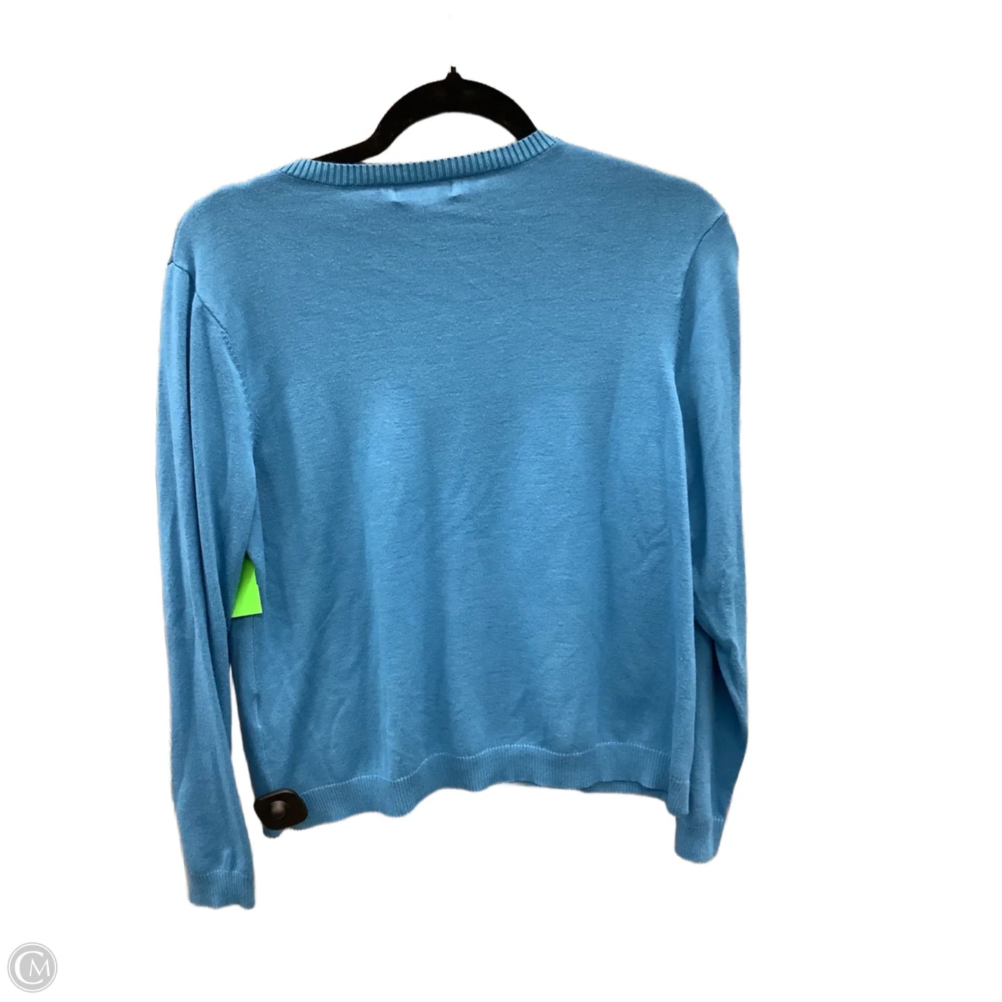 Top Long Sleeve By Calvin Klein In Blue, Size: L