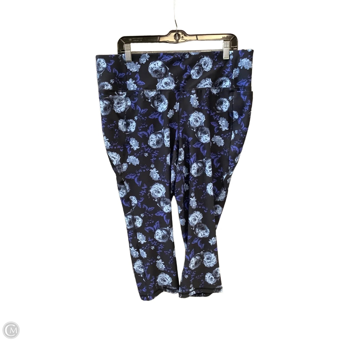 Athletic Capris By Livi Active In Blue, Size: Xxl