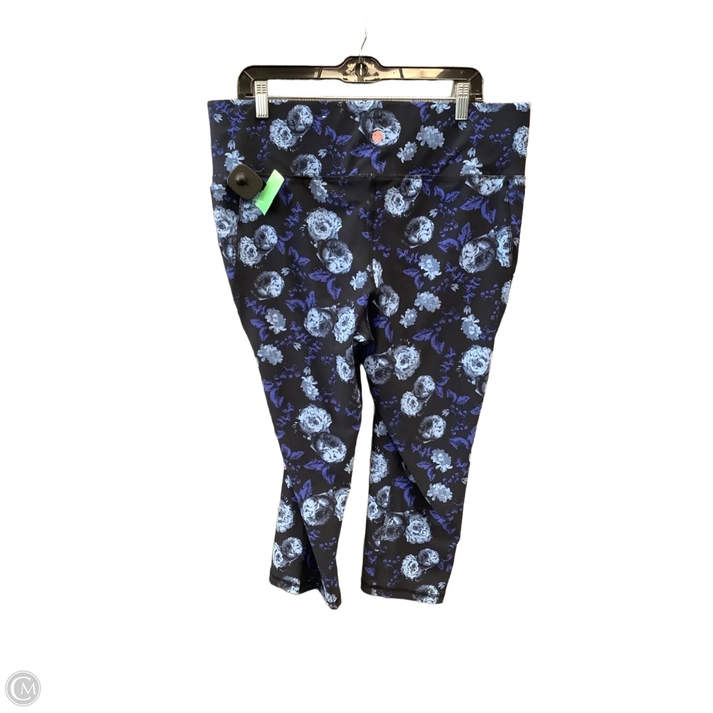 Athletic Capris By Livi Active In Blue, Size: Xxl
