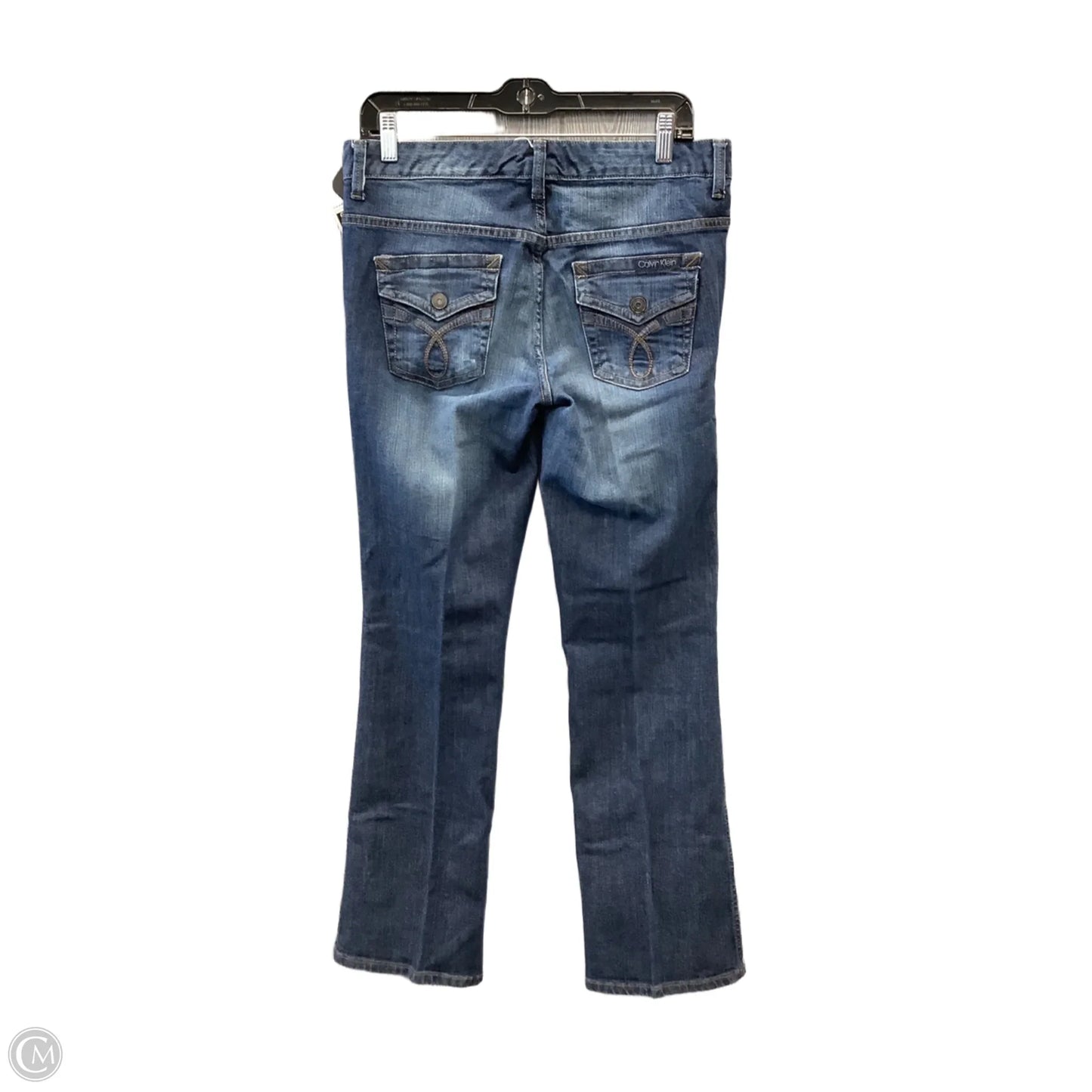 Jeans Straight By Calvin Klein In Blue, Size: 8