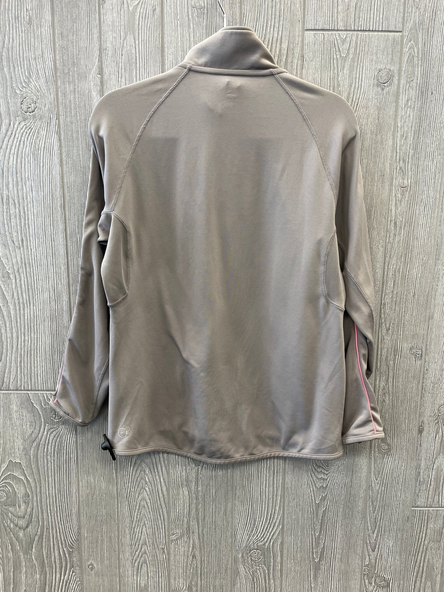 Athletic Sweatshirt Collar By Puma In Grey & Pink, Size: M