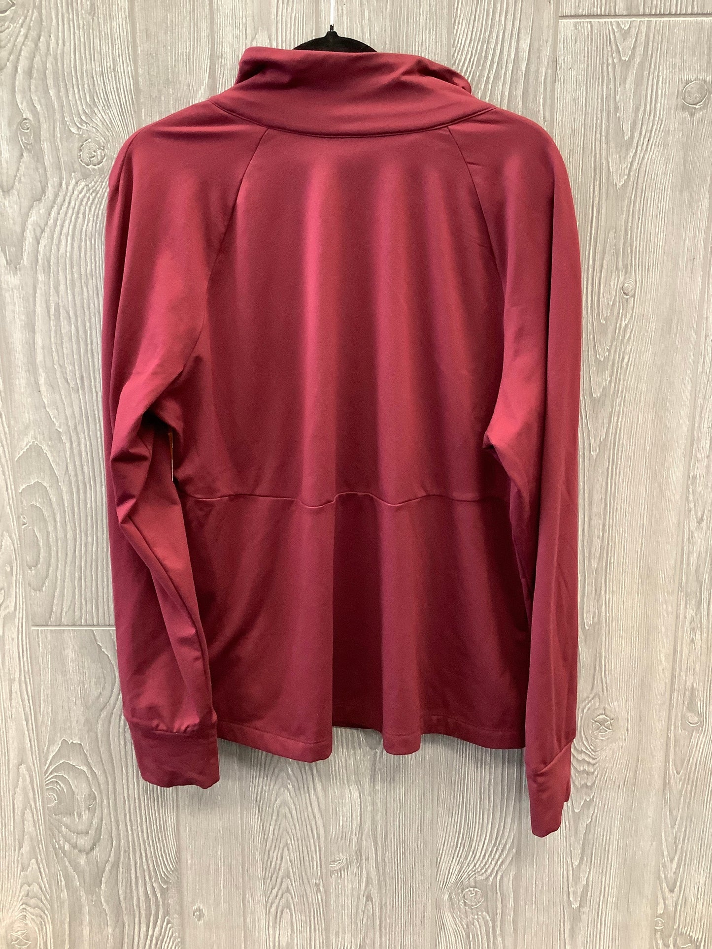 Athletic Top Long Sleeve Collar By Avia In Red, Size: Xl
